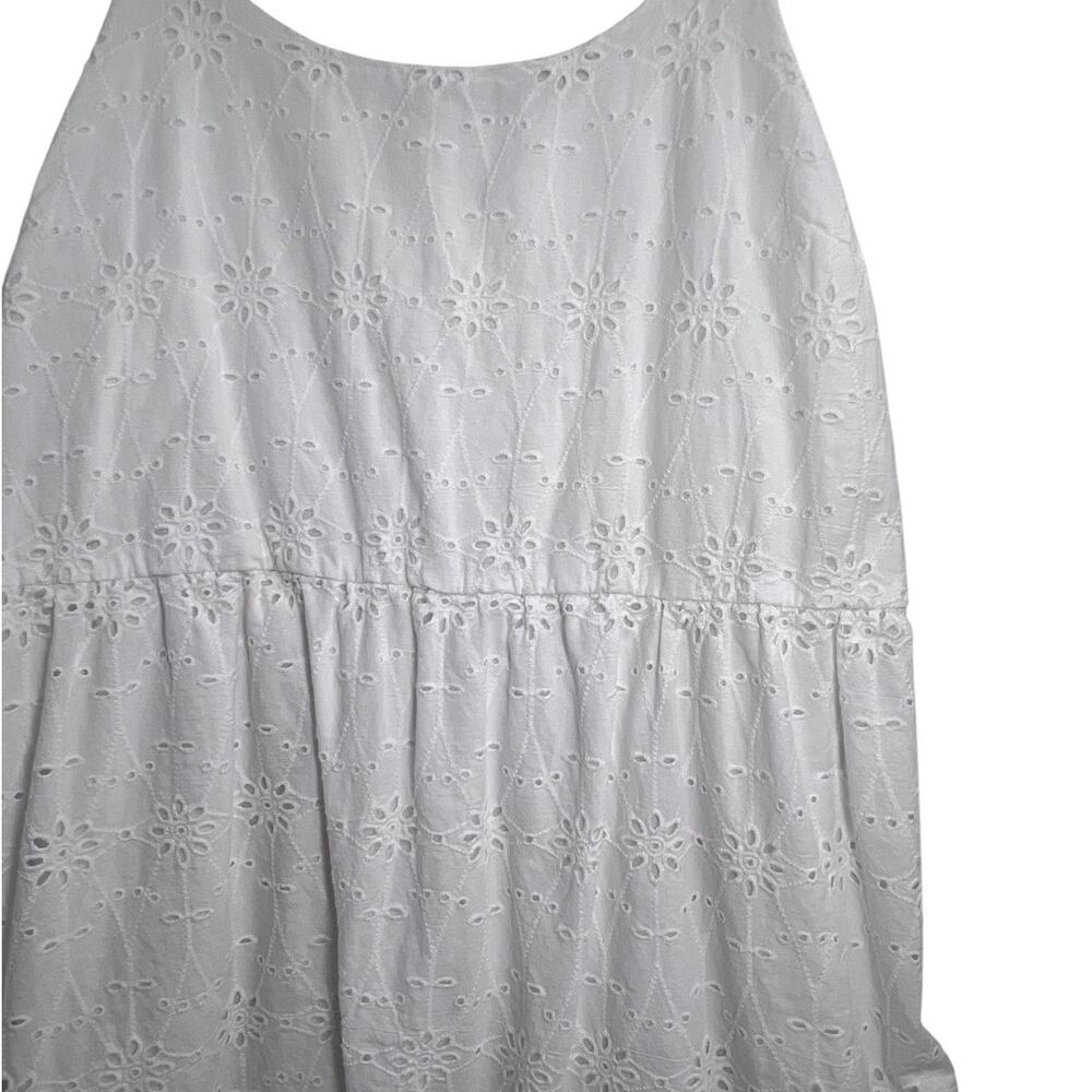 Lucky Brand white eyelet tiered mini dress - Picture 2 of 4